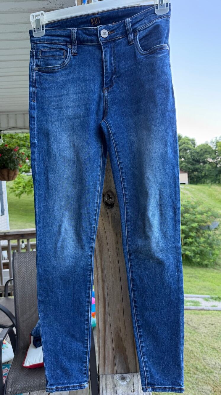 KUT From The Kloth Classic Casual Skinny Jeans Stretch Denim Size 4S Minimalist